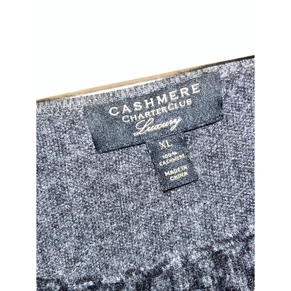 Charter Club 100% Cashmere  Womens XL Black & Gray Sweater midi Dress  Textured - Picture 3 of 7